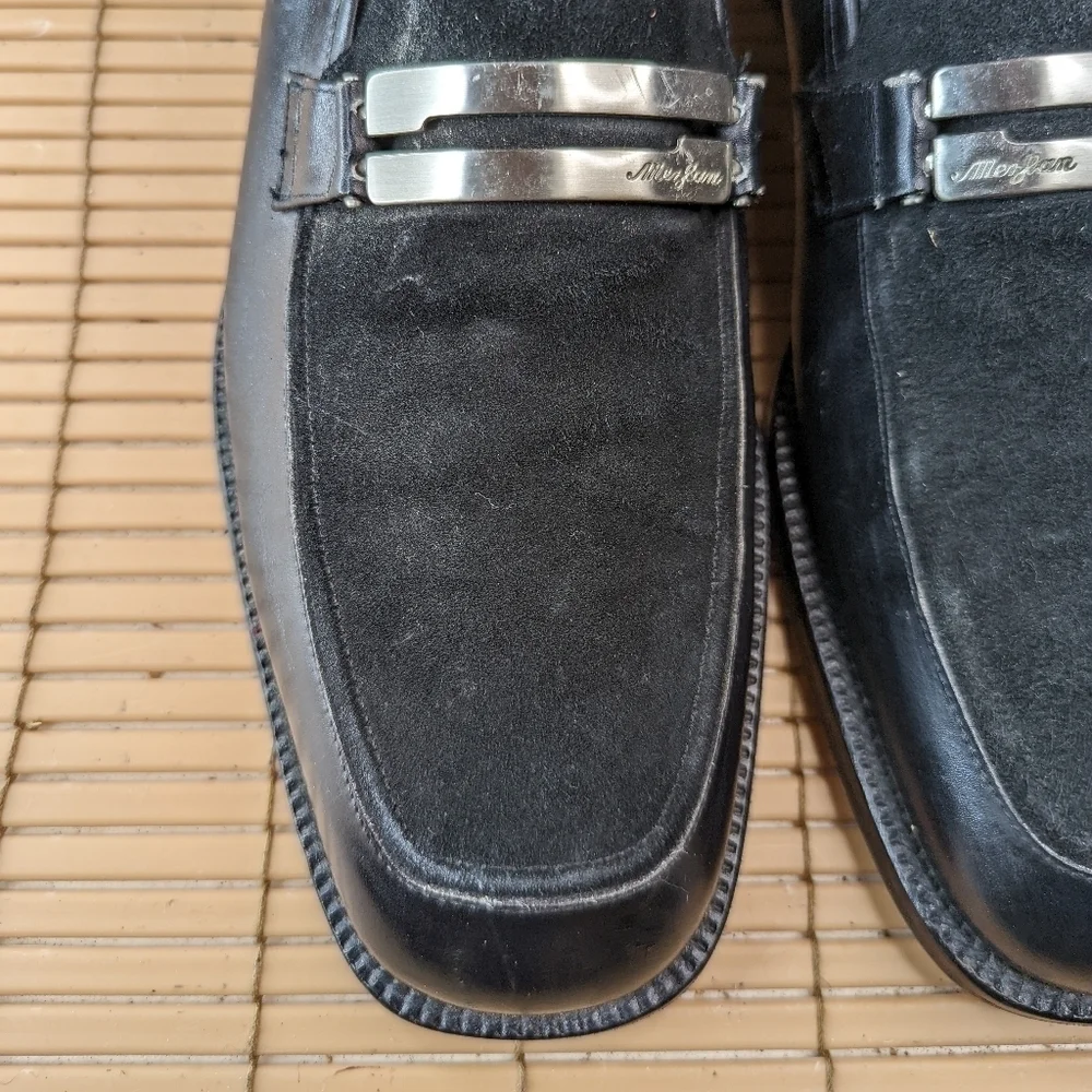MEZLAN Black Suede Leather Men's Dress Loafer Slip On Shoe Calabria 11 M.  B100p